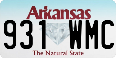 AR license plate 931WMC