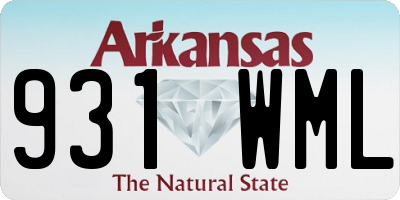 AR license plate 931WML
