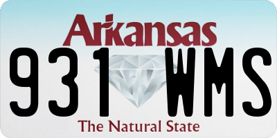 AR license plate 931WMS