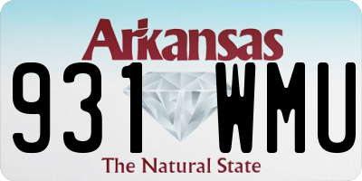 AR license plate 931WMU