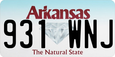 AR license plate 931WNJ