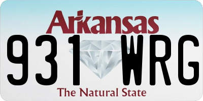 AR license plate 931WRG