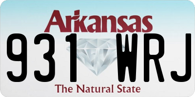 AR license plate 931WRJ
