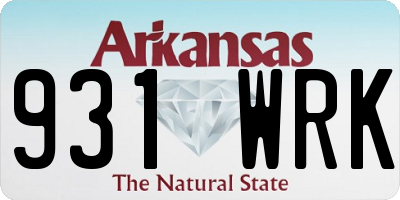 AR license plate 931WRK
