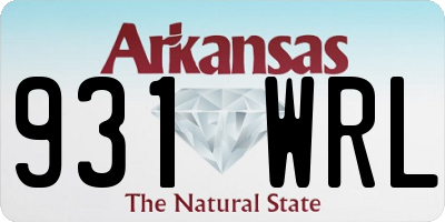 AR license plate 931WRL