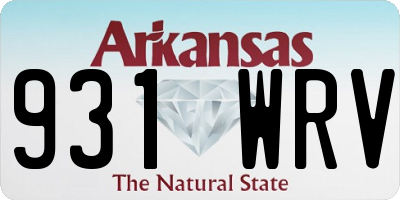 AR license plate 931WRV