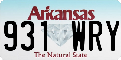 AR license plate 931WRY