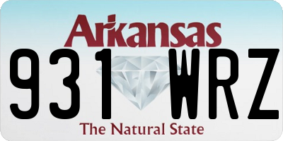 AR license plate 931WRZ