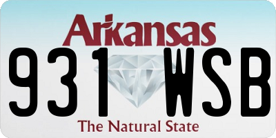 AR license plate 931WSB