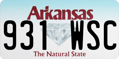 AR license plate 931WSC
