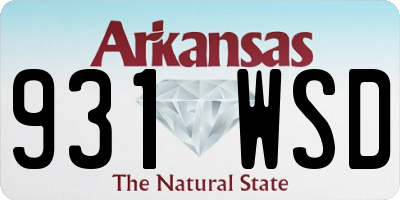 AR license plate 931WSD