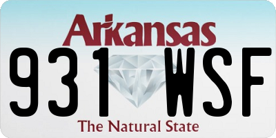 AR license plate 931WSF