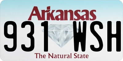 AR license plate 931WSH