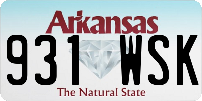 AR license plate 931WSK