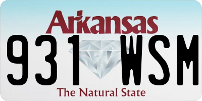AR license plate 931WSM