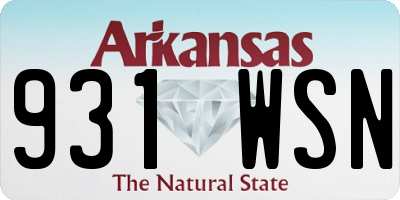 AR license plate 931WSN