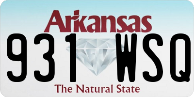 AR license plate 931WSQ