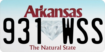AR license plate 931WSS