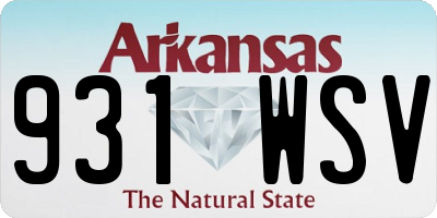 AR license plate 931WSV