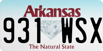 AR license plate 931WSX