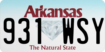 AR license plate 931WSY