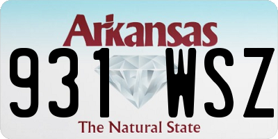 AR license plate 931WSZ