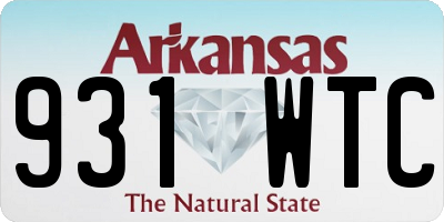 AR license plate 931WTC