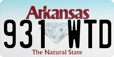 AR license plate 931WTD