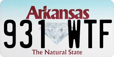 AR license plate 931WTF