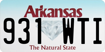 AR license plate 931WTI