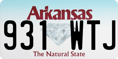 AR license plate 931WTJ