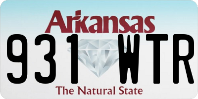 AR license plate 931WTR