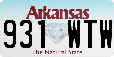 AR license plate 931WTW