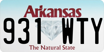 AR license plate 931WTY