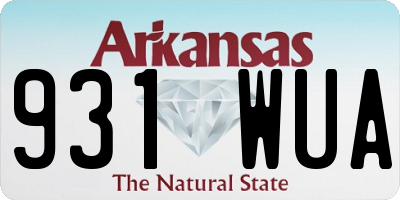 AR license plate 931WUA