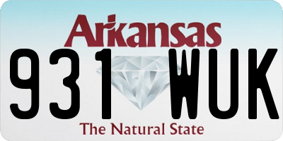 AR license plate 931WUK