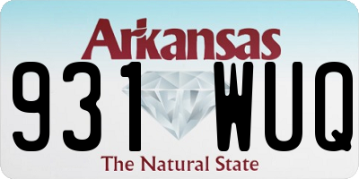 AR license plate 931WUQ