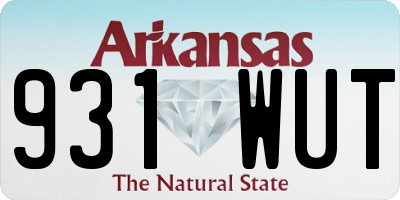 AR license plate 931WUT