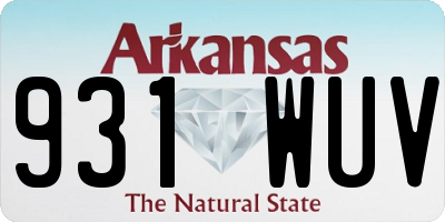 AR license plate 931WUV
