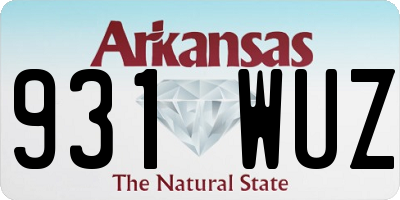 AR license plate 931WUZ