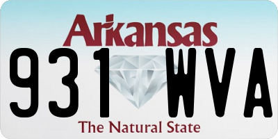 AR license plate 931WVA