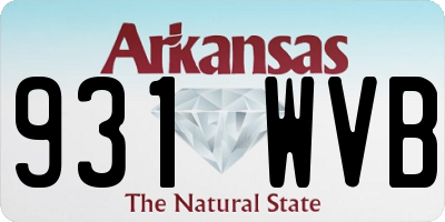 AR license plate 931WVB