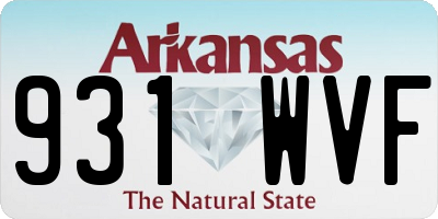 AR license plate 931WVF