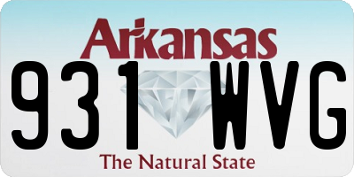 AR license plate 931WVG
