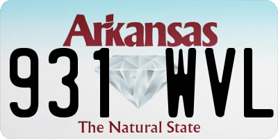 AR license plate 931WVL
