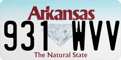 AR license plate 931WVV