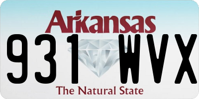 AR license plate 931WVX