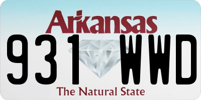 AR license plate 931WWD