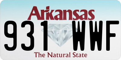 AR license plate 931WWF