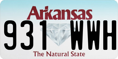 AR license plate 931WWH